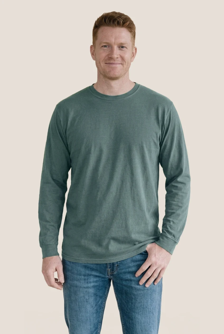 T-shirt manches longues «vintage wash»