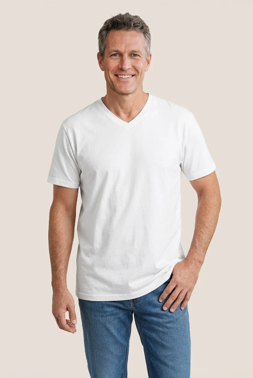 T-shirt col en V