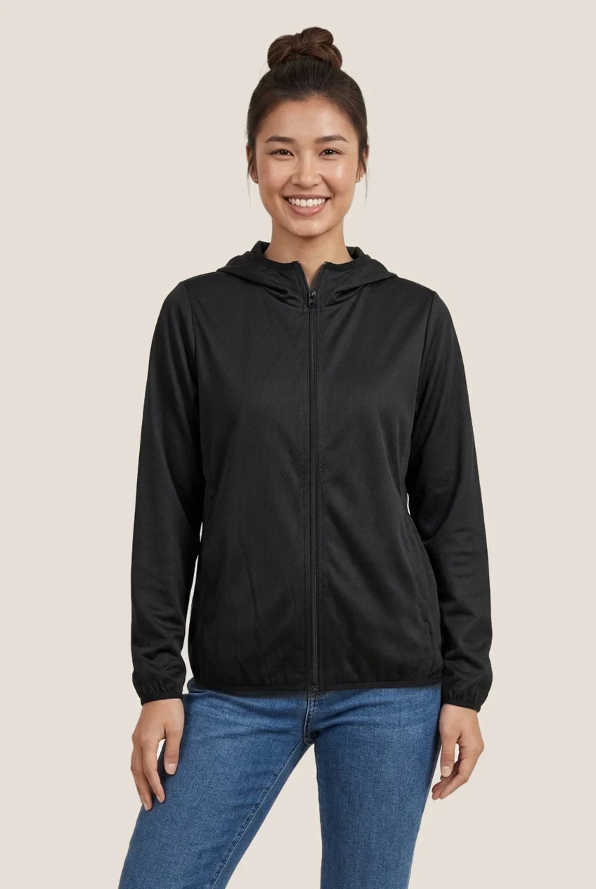 Manteau coupe-vent à capuchon - Femme