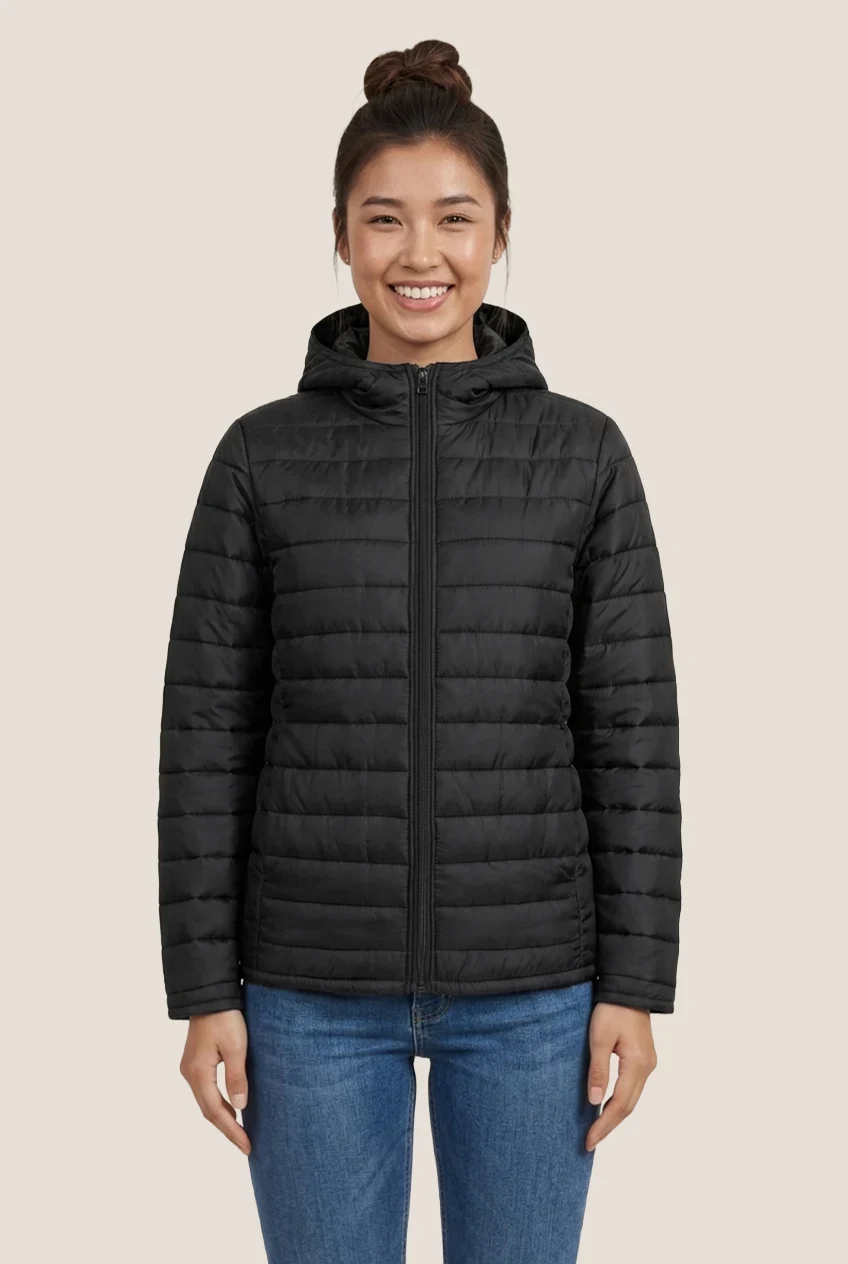 Manteau matelassé à capuchon - Femme