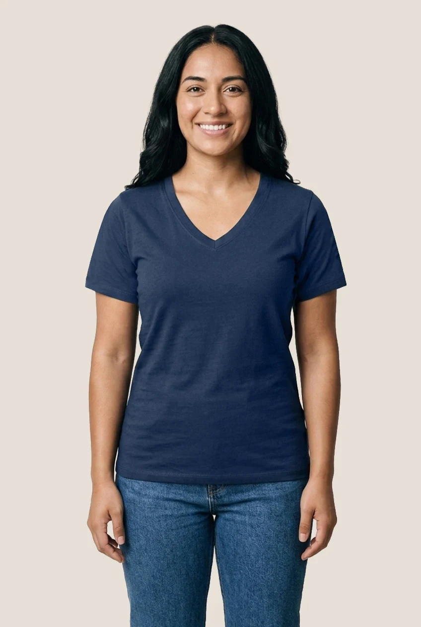 T-shirt col en V - Femme