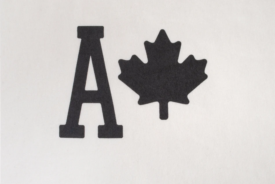 Sérigraphie avec encre noir éco sur coton naturel